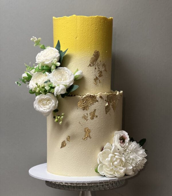 Customize your Cake (Two Tier Cake - Gold)